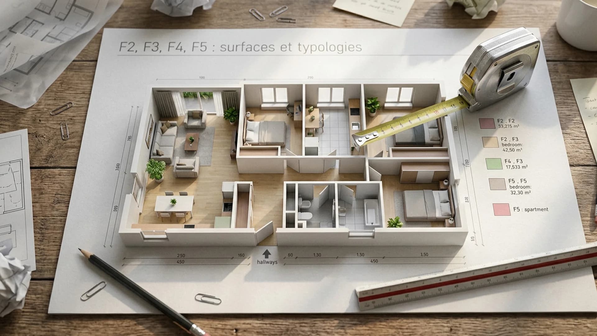 F2, F3, F4, F5 : surfaces, plans et budget, bien choisir sa typologie